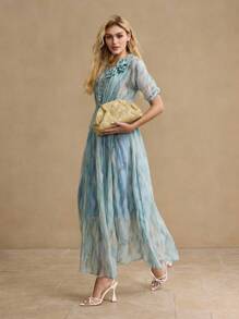 MOTF PREMIUM 压花图案PU皮革手拿包 - 杏色 - 查看 6