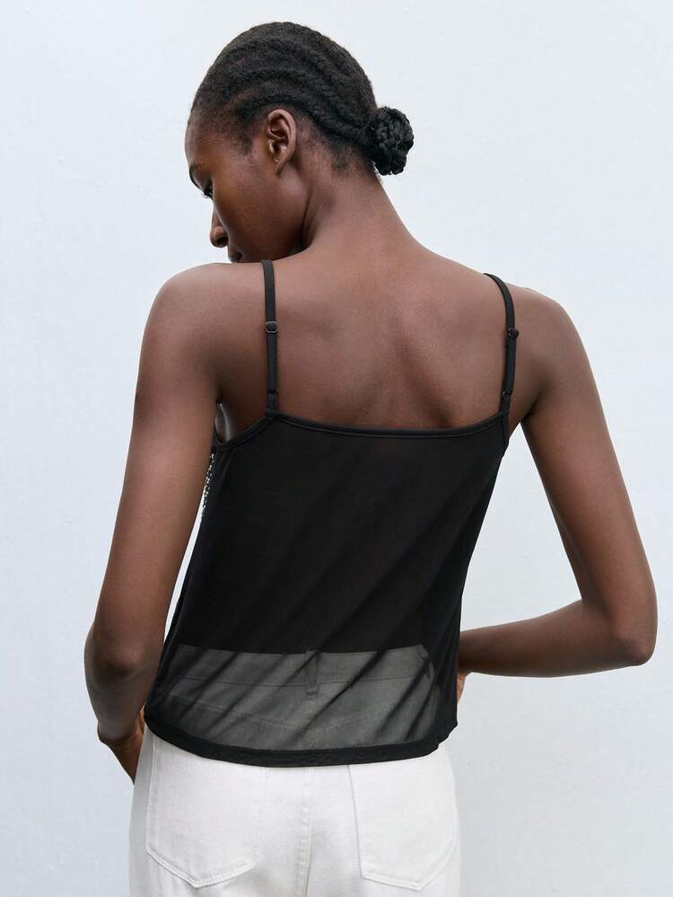 SHEIN Maija Débardeur ample décoré de rivets pour femmes, top à la mode Y2K pour concert country, sortie, club, top sexy clouté, Halloween