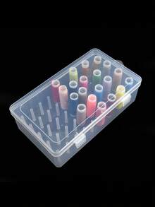 1PC 42 绕线缝纫线收纳盒，刺绣缝纫套装收纳盒，便携式大容量针架，便携式缝纫盒适用于 DIY 缝纫、刺绣和绗缝配件。