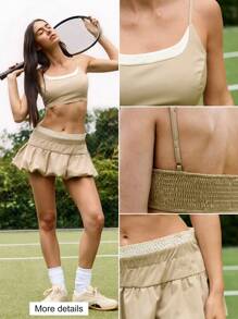 Fluxe 女士两件套：休闲梭织拼布短款背心和迷你裙