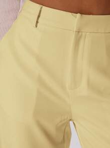 商务办公、工作 MUSERA 宽松修身西裤 Old Money 休闲风、沙滩装、假日感恩节装 - 黃色 - 查看 5
