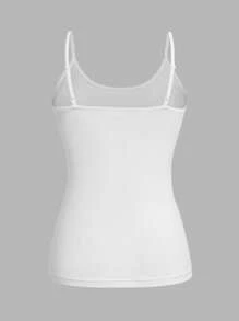 SHEIN EZwear 4 件套黑色、粉色、灰色、白色休闲简约吊带背心，适合夏季 - 彩色 - 查看 7