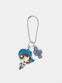 THE POWERPUFF GIRLS X SHEIN Cactus & Buttercup Pattern Pendant Necklace Set - Silver - View 3