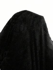 SHEIN CURVE+ Cappotto imbottito in pile spesso, impermeabile, di colore tinta unita, casual e semplice, adatto per l'inverno, taglie comode