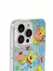 SpongeBob SquarePants | SHEIN Carcasă de telefon mobil durabilă, la modă și distractivă, cu grafică de desene animate - Design de carcasă de protecție, potrivită pentru iPhone