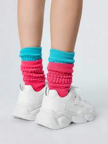 ROMWE 女士厚底休闲运动鞋，系带米色高台防水运动鞋，适合春秋季 - 白色 - 查看 5