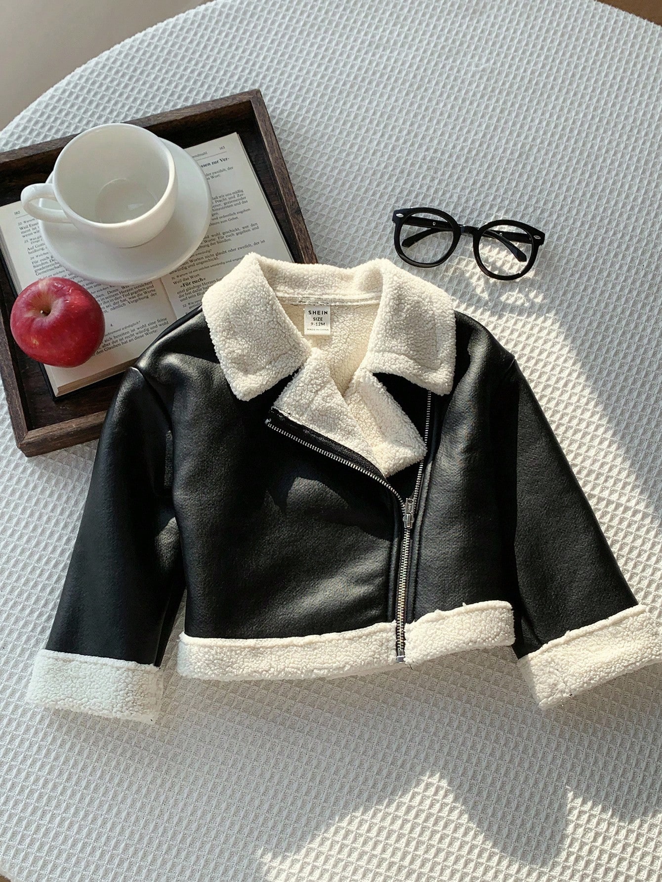 SHEIN جاكيت فرو صناعي مبطنة للبنات الرضع في فصلي ا...