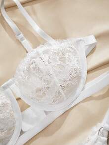 Charlaine Lace Underwire Lingerie Set Bridallingerie - White - View 7