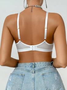 SHEIN 1 pieza Sujetador inalámbrico minimalista de uso diario con estampado para mujer