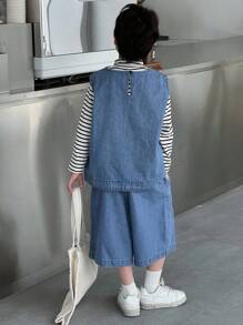 Dazy Kids 秋季大码男童休闲牛仔套装