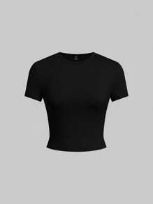 SHEIN EZwear 5件装基本款纯色修身短袖T恤 - 彩色 - 查看 6