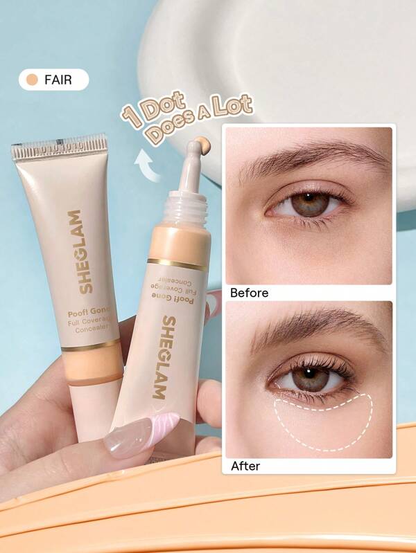 SHEGLAM Poof! Gone Full Coverage Concealer Graduation Birthday Holiday Summer Fall Autumn Y2K Fancy Fashion Women Makeup Cosmetic Party Beach Travel Camping Outdoors School Campus Trip Festivals Decor Gift Present Rose Girl Cosplay Best Color Charm Vibe