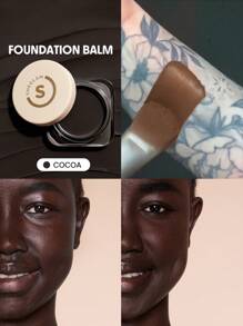 SHEGLAM Fondotinta A Copertura Totale Balsamo-Cacao Lunga Durata Copertura Totale Senza Pori Impeccabile Non Sbiadisce Controllo Dell'Olio Fondotinta A Prova Di Sudore Controllo Dell'Olio Correttore A Copertura Totale Correttore Copertura Senza Pori Imperfezioni Non Unto Non Agglomerante Fondotinta In Crema Dall'Aspetto Levigante Fondotinta Liscio Fondotinta Liscio Marchio Bellezza Trucco Cosmetico Per Donne Ragazze Perfetto Per Inverno Ideale Per Y2K Elegante Moda Adatto Per Compleanno Regalo Festa Pronto Migliore Colore