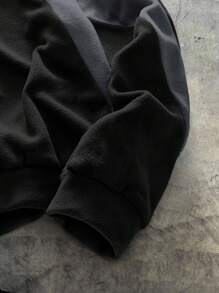 AXEPEAK Sudadera holgada de punto de manga larga para hombre, otoño e invierno - Negro - Ver 3