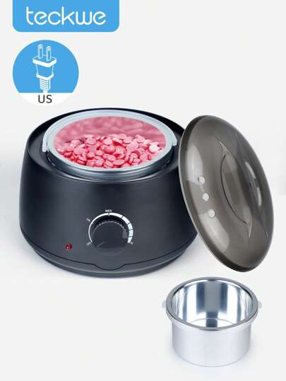 Teckwe 男女脱毛套装，数码脱毛套装（含碗和 4 袋硬蜡珠），便携式脱毛器（适用于敏感肌肤全身脱毛、巴西比基尼脱毛、眉毛脱毛、面部脱毛）