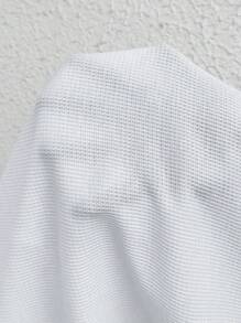 SHEIN 女式休闲圆领前开衩格纹针织背心 - 彩色 - 查看 7