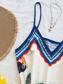 Soleia 休闲时尚印花夏季无袖女式连衣裙 - 彩色 - 查看 3