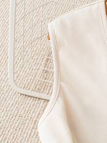 SHEIN Clasi Women Elegant Casual Vacation Mesh Panel Camisole Top - Apricot - View 3