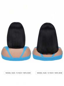 Transparent Lace Straight 13X4 Bob Wig Human Wig Natural Black Color Pre Plucked Natural Hairline Short Bob Human Hair Wigs For Women - Natural Black - View 7