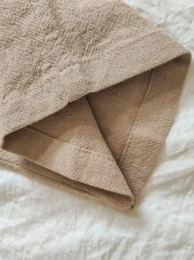 Vintaside Kids 女宝宝休闲时尚直筒裤，荷叶边装饰，田园可爱风格，适合日常穿着、校园、郊游、居家、度假、旅行 - 卡其色 - 查看 4