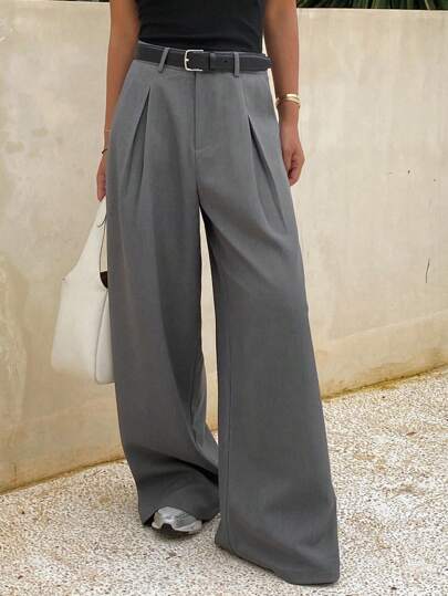 DAZY 女士宽松阔腿裤，休闲长裤，秋季商务装
