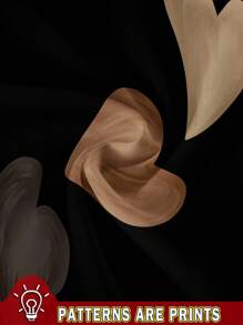 EMERY ROSE Plus Size Women Casual Heart Gradient Print Round Neck Chest Pocket T-Shirt, Versatile Minimalist Summer Style,Spring/Vacation - Black - View 3