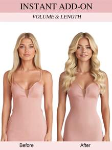 9AM Hair 7 件装 130 克/150 克 60# 铂金色全头无缝 PU 双纬夹接真人发片，HQ 雷米真人发无缝 PU 夹接片，适合女士 - S60 - 查看 7