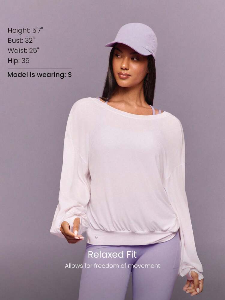 TENCEL™ モーダル シルキースムース ツイスト オープンバック デザイン ランタンカフス フィッテッドヘム ロングスリーブ トップ デイリーカジュアルウェア