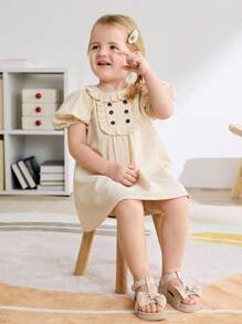 Cozy Pixies 1 双可爱幼儿花卉钩环平底凉鞋，时尚百搭，柔软鞋底，适合宝宝，夏季