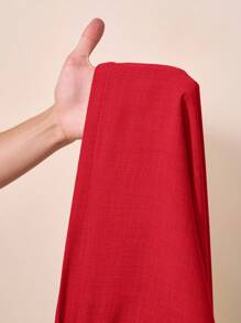 Zivah 2025 春夏新款音乐节、复活节、圣帕特里克节、西部风、游牧风、生日派对、毕业典礼、学院风、学生装、日常休闲、百搭百搭、休闲、邮轮旅行、海滩、日光浴、病毒式传播、街头服饰、婚礼嘉宾波西米亚风、通勤、早午餐、机场装 - 棕色纹理面料不对称结饰设计尖头上衣、喇叭领上衣和阔腿裤套装 - 紅色 - 查看 6