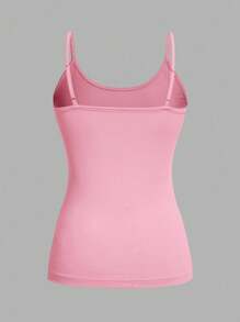 SHEIN EZwear 4 件套黑色、粉色、灰色、白色休闲简约吊带背心，适合夏季 - 彩色 - 查看 12