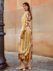 Maija 女式拼布印花长款直筒裙 女式波西米亚风度假服 女式音乐会服 女式西式服装 女式西式生日服 女式波西米亚风服装 女式夏季服装 波西米亚风女装 女式波西米亚风服装 - 玫紅色 - 查看 12