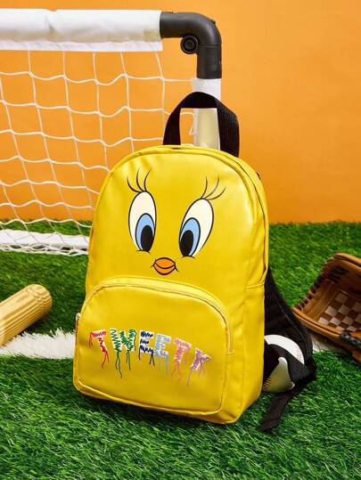 LOONEY TUNES X SHEIN 可爱卡通字母图案大容量时尚女士背包