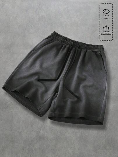 Grunge Punk شورتات كاجوال مغسولة مشوهة للرجال، صيفي