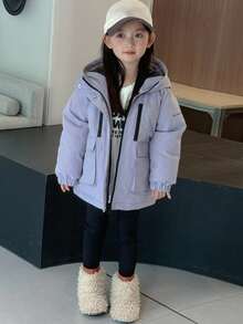 DAZY Girls Padded Coat, Fall - Purple - View 2