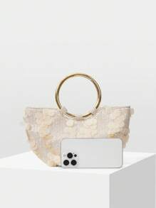 MOTF PREMIUM IRONMONGERY BOSTON TOP HANDLE BAG - Apricot - View 4