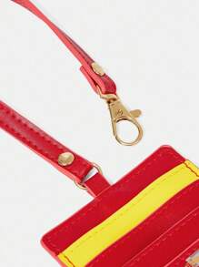 HARRY POTTER X SHEIN 红色字母图案大容量卡包钱包