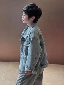 DAZY Tween Boys Padded Coat, Fall - Blue - View 5