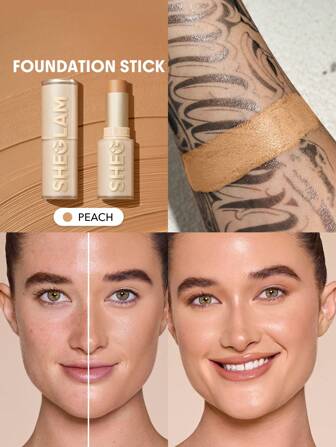 Fondotinta In Stick Ad Alta Copertura Skin Magnet-Pesca Fondotinta In Stick A Lunga Tenuta, Senza Pori, Impeccabile, Facile Da Usare, A Copertura Totale, Per Tutti I Tipi Di Pelle, Resistente Allo Sbiadimento, Anti-Sudore, Leggero, Cruelty-Free, Liscio, Naturale, Effetto Pelle, Traspirante, Fondotinta In Stick, Formula Delicata, Fondotinta Per Il Trucco Marchio Bellezza Trucco Cosmetico Per Donne Ragazze Perfetto Per Autunno Inverno Ideale Per Y2K Elegante Moda Adatto Per Compleanno Natale Presente Festa Pronto Migliore Colore