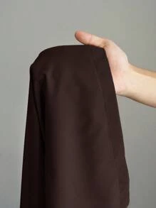 Slaydiva Bộ đồ nữ cỡ lớn mùa Xuân/Hè mới gồm 2 món - Áo croptop tay raglan rộng màu xanh lá cây có dây rút ở gấu áo và quần ống rộng có túi. - màu nâu - Xem 8