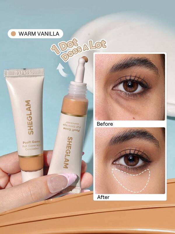 SHEGLAM Poof! Gone Corrector de cobertura total Graduación Cumpleaños Vacaciones Verano Otoño Y2k Elegante Moda Mujeres Niñas Marca Maquillaje Cosmético Belleza Fiesta Playa Viaje Camping Aire libre Escuela Campus Excursión Festivales Decoración Regalo Presente Rosa Chica Cosplay Mejor Color Encanto Vibra