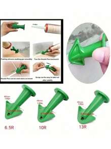 3 件套填缝喷嘴和涂抹器工具 - 密封胶和灌浆环氧活塞配件，用于地板清洁和瓷砖砖接缝，男士工具 - 綠色 - 查看 5