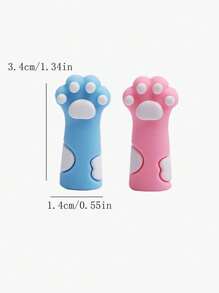 2件/5件/10件可爱猫爪形铅笔帽/卡通铅笔盒，硅胶保护套和铅笔帽，适合小学生、男孩和女孩返校