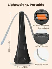 Teckwe 2pcs Fly Fans For Tables, Electric Fly Swatter Fan For Outside Or Inside Meal, Keep Flies Away, Picnic Fan For Table Use, Fly Repellent Fans For Barbeque, Party, Restaurants, Home, Events, Battery Operated Food Spinning Fan, Portable Anti-Fly Fan