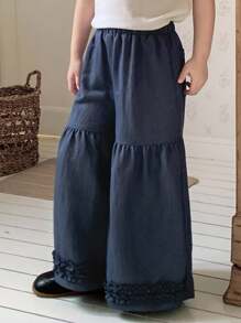 Dazy Kids Young Girls Fall Pants - Blue - View 5