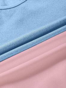 2件套女士休闲吊带睡衣套装 - 彩色 - 查看 3