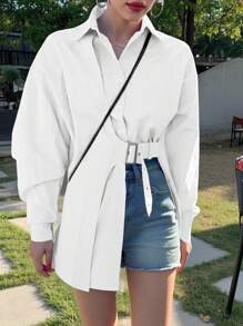 INAWLY Women's Standard Size Casual Long Sleeve Shirt Fall Cloth For Women