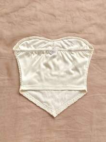 Soleia Áo hai dây dệt kim jacquard thêu viền màu xanh rêu dành cho nữ khi đi nghỉ - Màu be - Xem 2