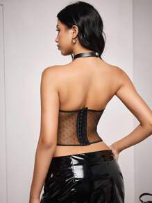 SuitURBody Hook & Eye Back Sheer Mesh Corset