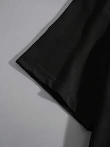 Manfinity Dauomo 个性街头数码印花短款男士圆领短袖T恤 - 彩色 - 查看 4